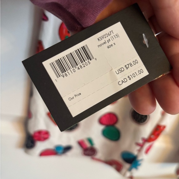 NWT women’s Kate Spade 2-piece Christmas holiday soft button up pajamas small - Picture 5 of 9